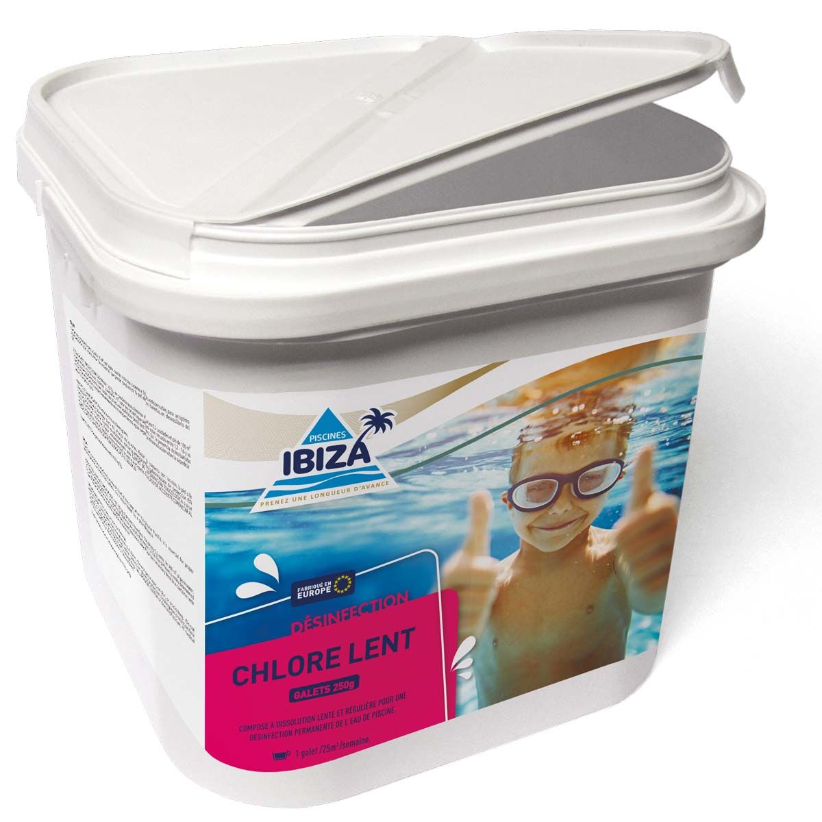 Chlore Lent Piscines Ibiza Galets 250g 5 kg