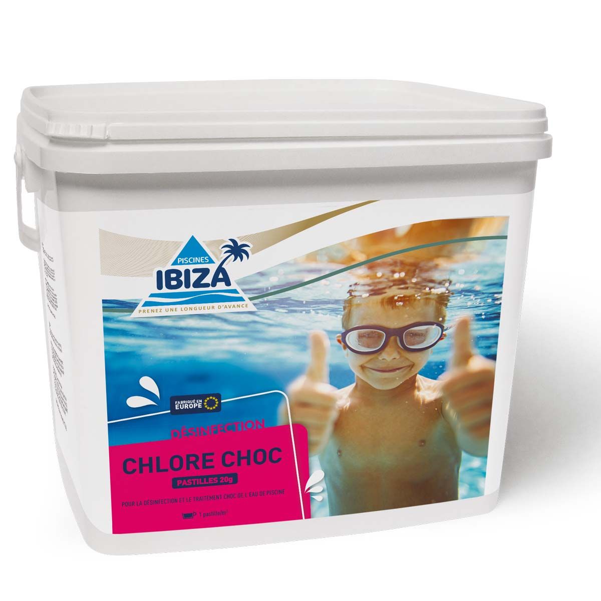 Chlore Choc Piscines Ibiza 5KG 20G Pastilles