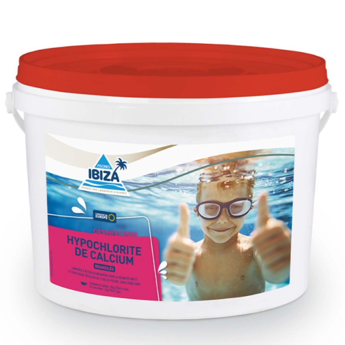 Hypochlorite de Calcium Piscines Ibiza Granulés Rapides 5 kg