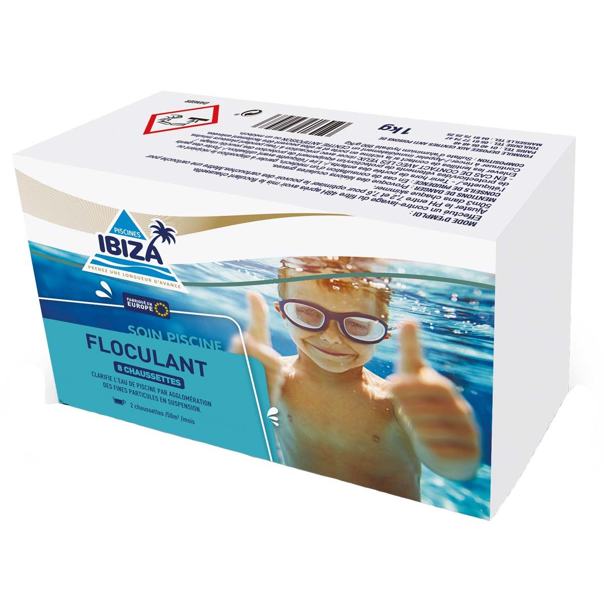 Floculant Piscines Ibiza 8 Chaussettes 1 kg